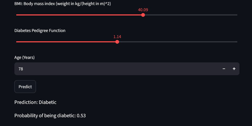 DIABETES PREDICTION STREAMLIT APP
